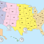 Zeitzonen Der US Karte Download Kostenlos Vector