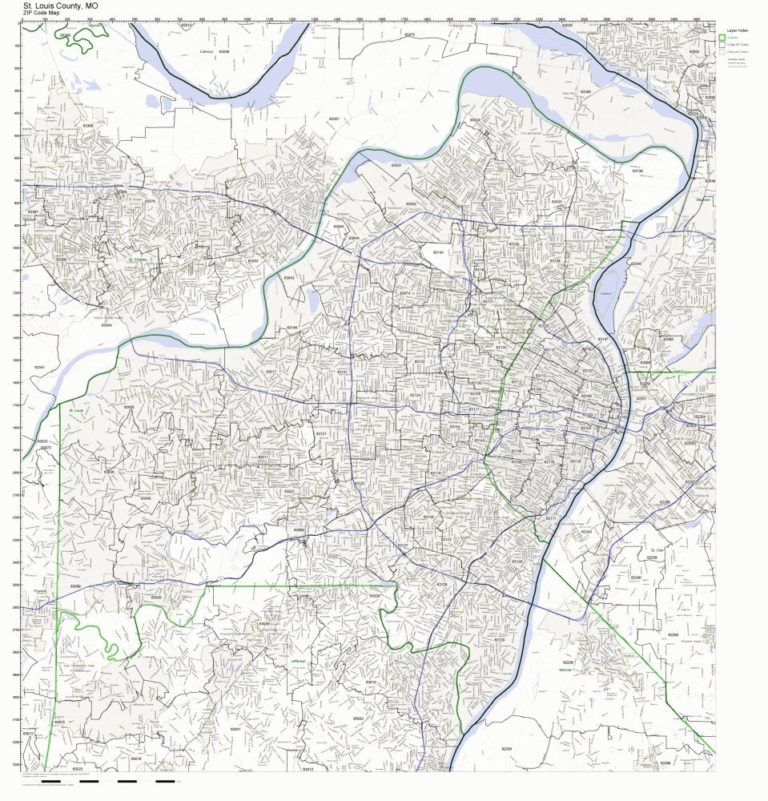 Zip Code Map St Louis Color 2018 – Printable Map of The United States