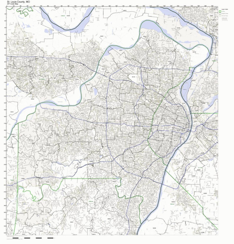Zip Code Map St Louis Color 2018 – Printable Map of The United States