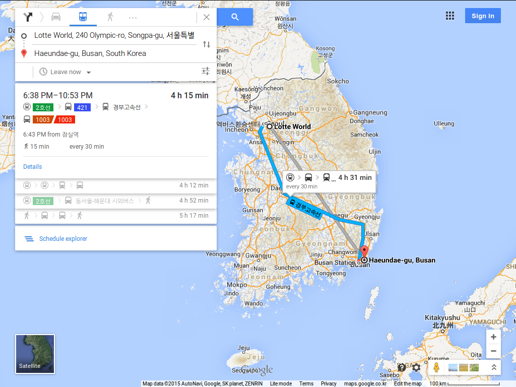 Bing Maps Shows Driving Directions In Korea Bing Maps Shows Driving Directions In Korea