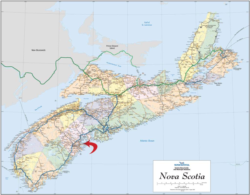 Directional Map Of Nova Scotia Mapsof Net