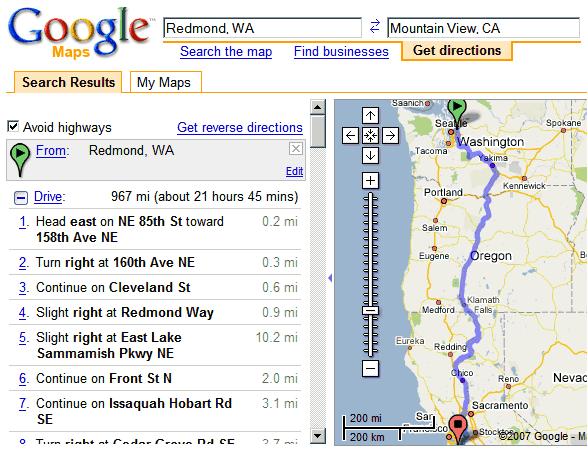 Directions Without Highways In Google Maps