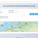 Distance Calculator Google Maps Distance Matrix API