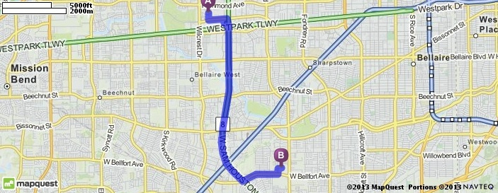 Driving Directions From 3500 Walnut Bend Ln Houston 