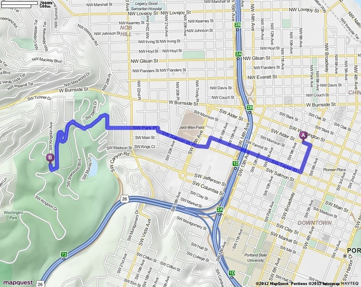 Driving Directions From 750 SW Alder St Portland Oregon 