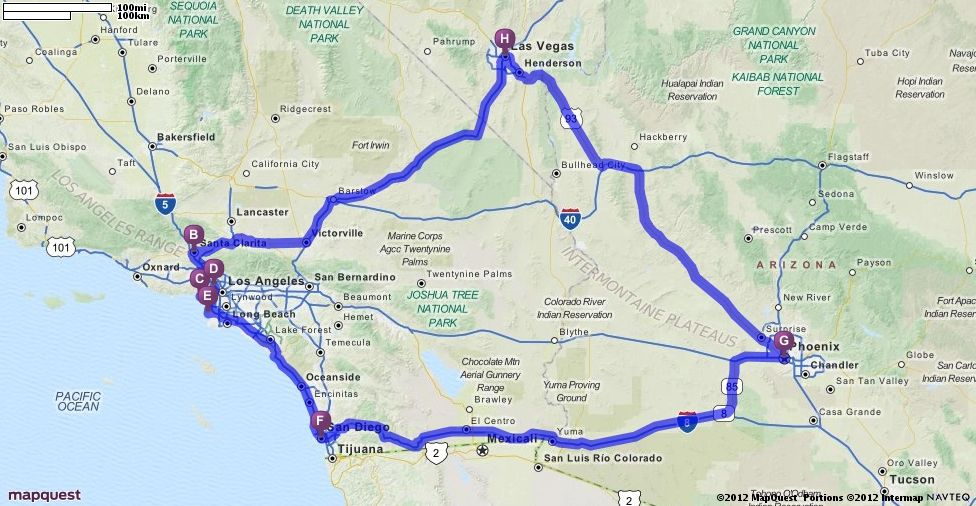 Driving Directions From Las Vegas Nevada To Las Vegas 