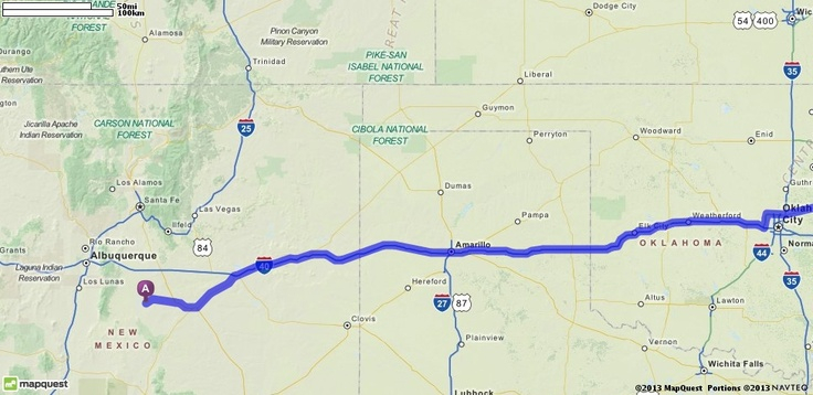 Driving Directions From New Mexico To Skiatook Oklahoma 