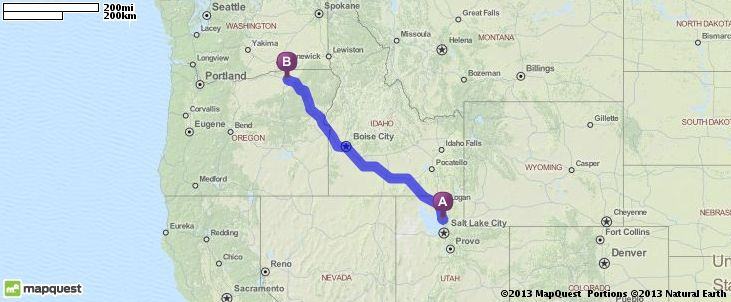 Driving Directions From Ogden Utah To Pendleton Oregon 
