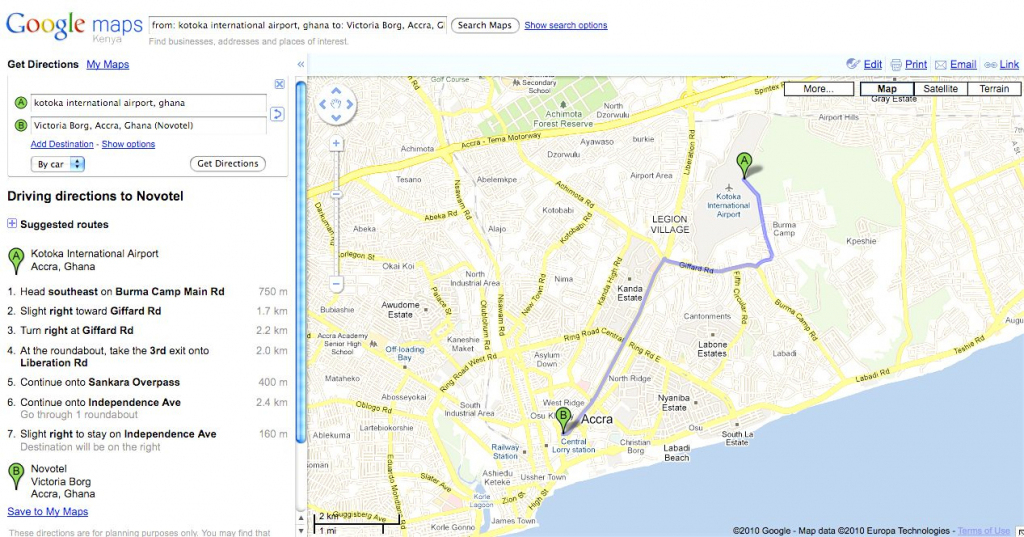 Google Map Directions Usa Free Printable Driving Maps 