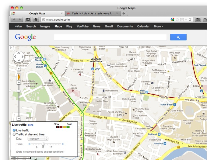 Google Maps Brings Live Traffic Data In Car Navigation 