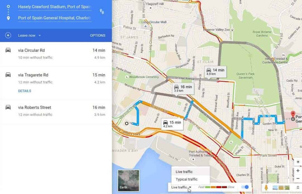 Google Maps Can Show Traffic Conditions When Getting 