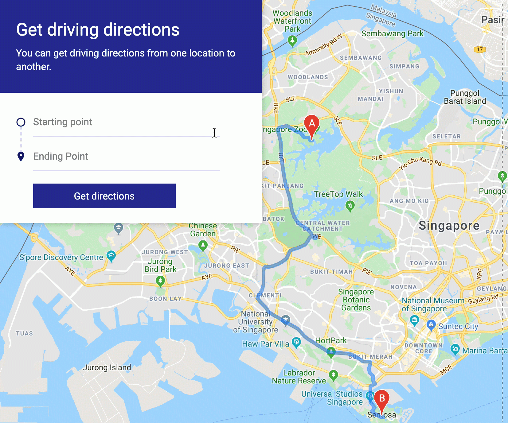 Google Maps Clone Driving Directions Learn JavaScript Google Maps Clone Driving Directions Learn JavaScript