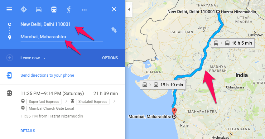 How To Get Directions From One Place To Another On Google Maps