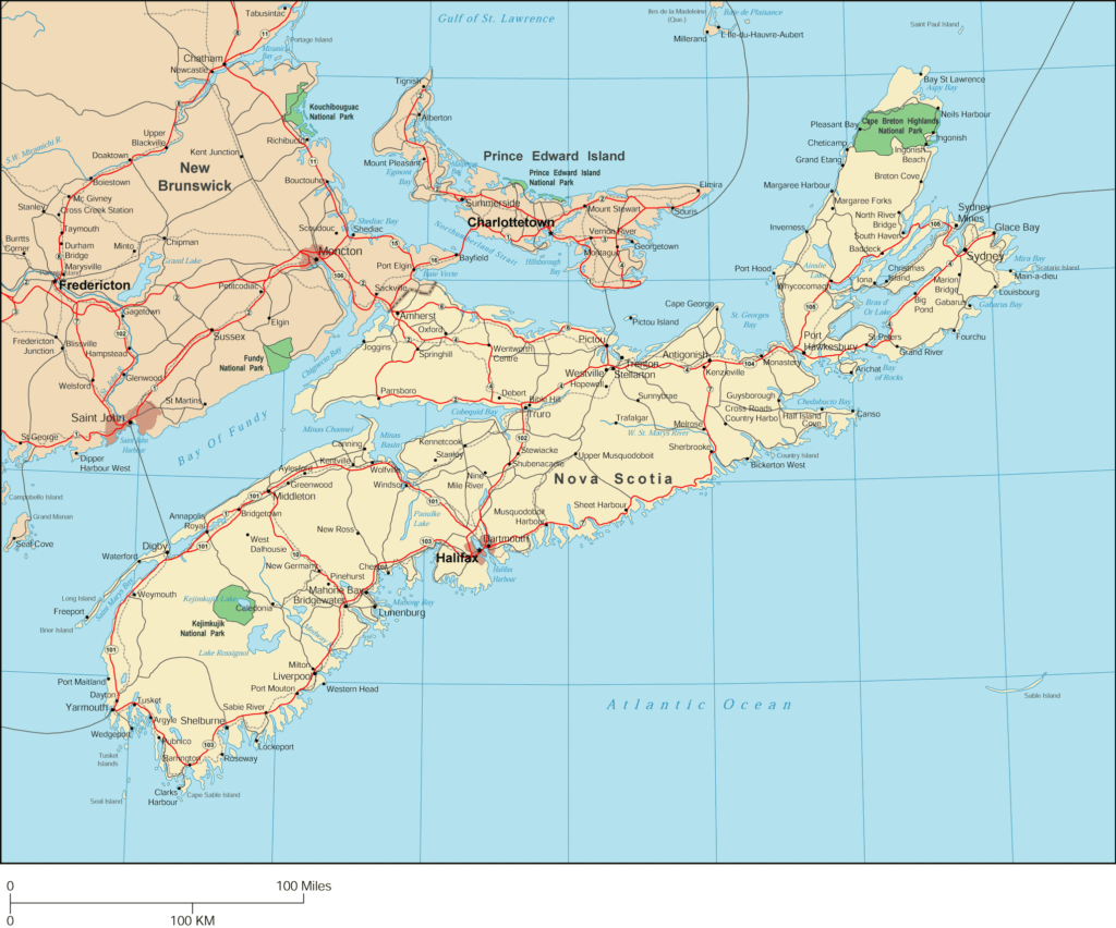 Nova Scotia Map Big Mapsof Net