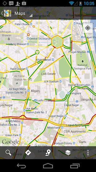 TECH NEWS SPOT Google Maps For Android Gets Live Traffic 