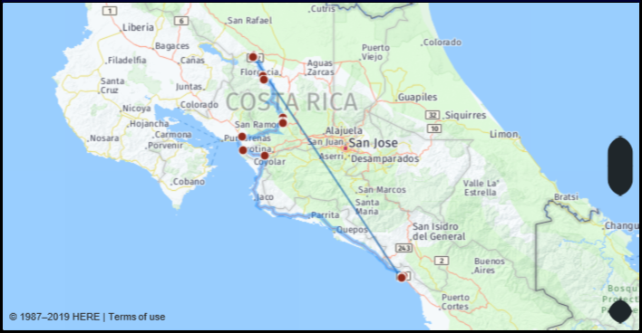 What Is The Distance From La Fortuna Costa Rica To Uvita 