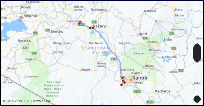 What Is The Distance From Ngong Kenya To Rongai Kenya 