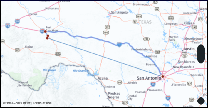 What Is The Drive Distance From Fort Stockton United 