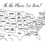 13 Free Printable USA Travel Maps For Your Bullet Journal
