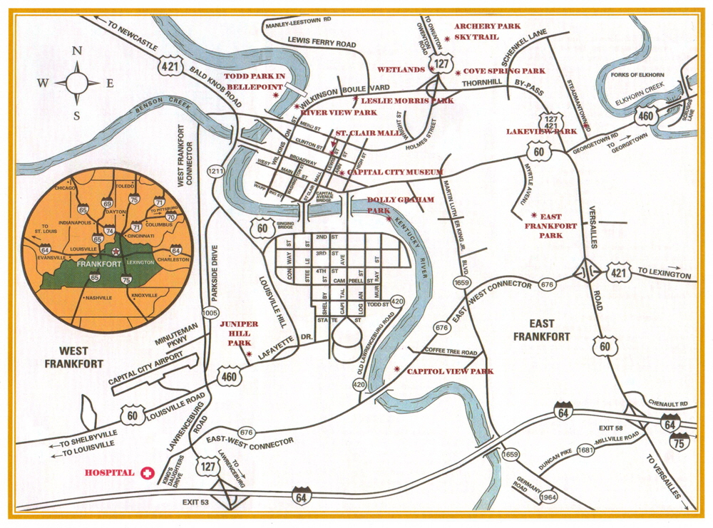 25 Map Of Frankfort Ky Map Online Source