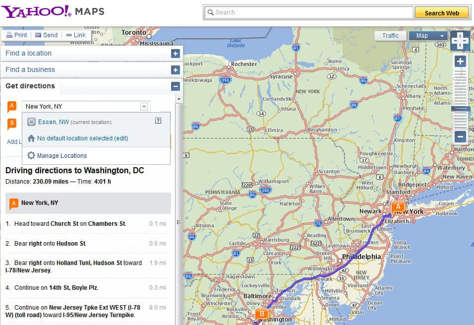 A Comparison Of Popular Maps And Driving Directions Sites 