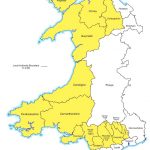 Administrative Divisions Map Of Wales