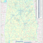 Alabama Zip Code Wall Map Basic Style By MarketMAPS