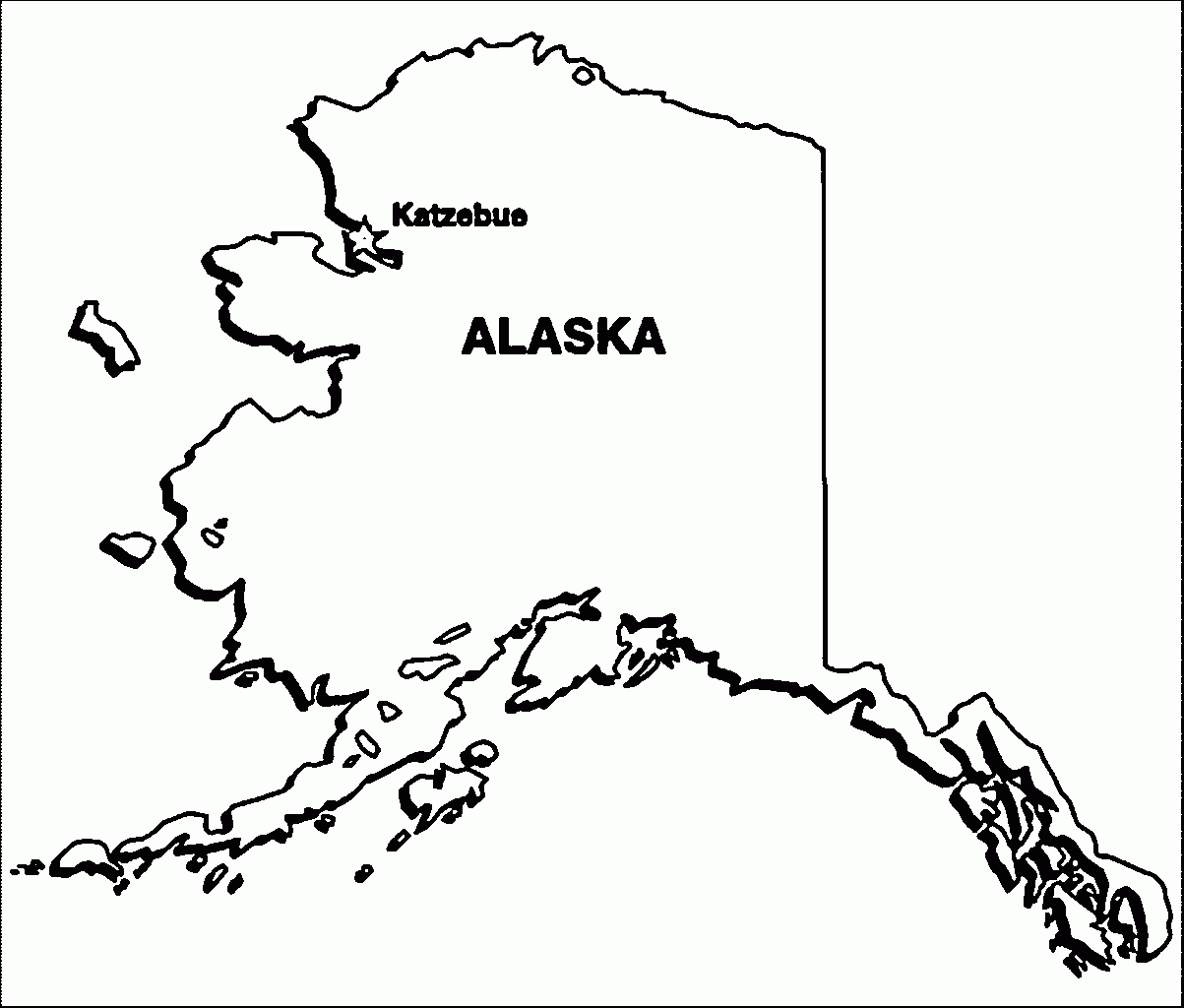 Alaska Map Coloring Page Coloring Home