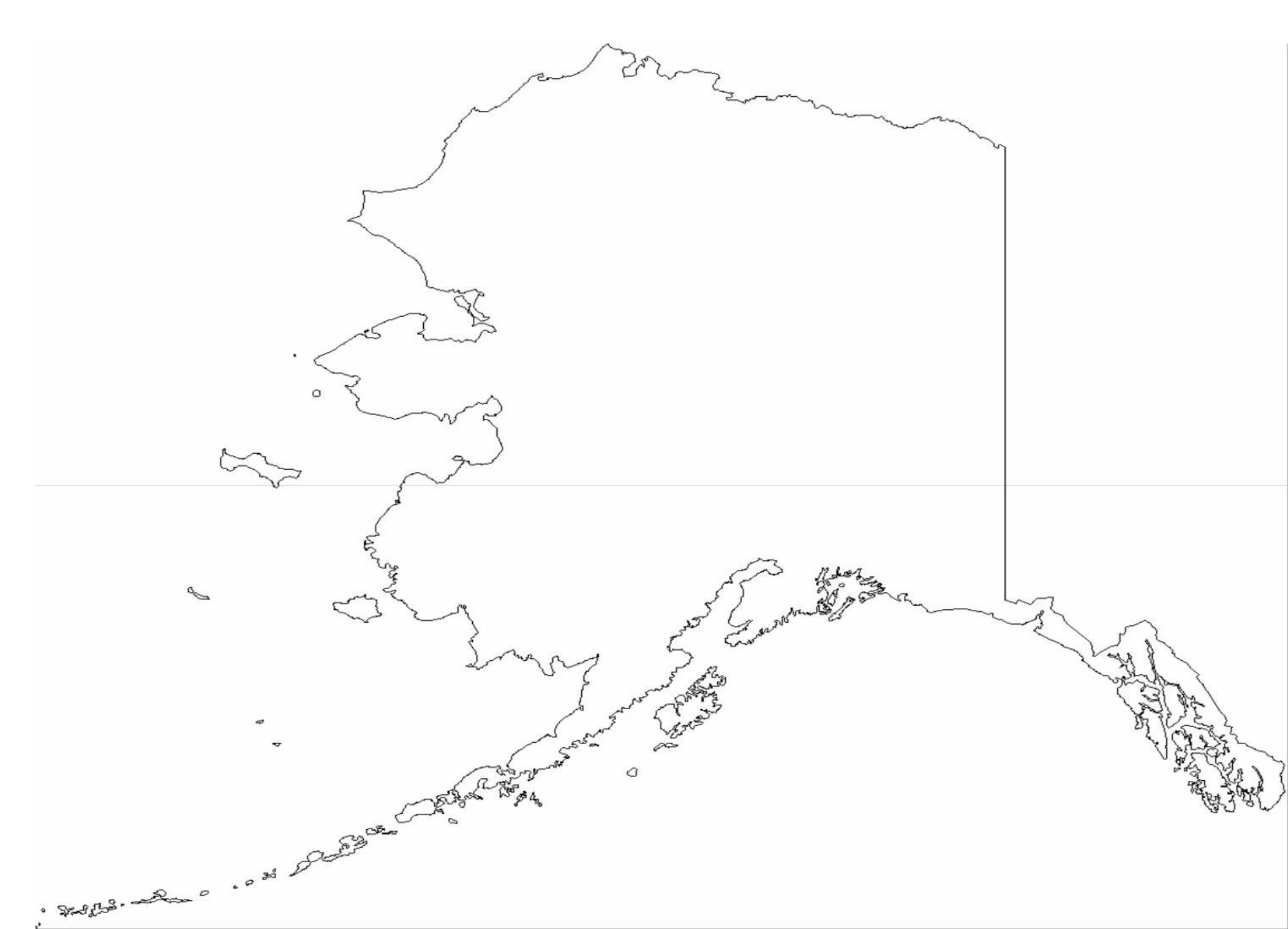 Alaska State Outline Map Free Download