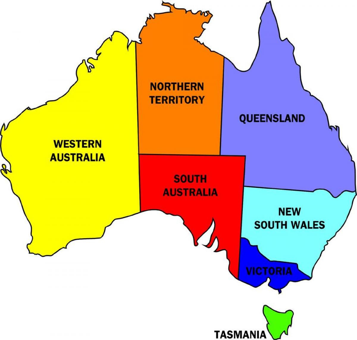 Australia Map States States Of Australia Map Australia 