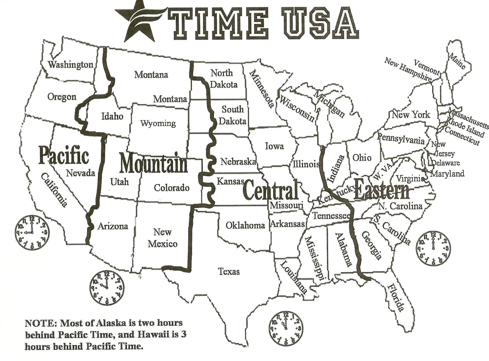 BLACK AND WHITE Us Time Zone Map Google Search Time BLACK AND WHITE Us Time Zone Map Google Search Time