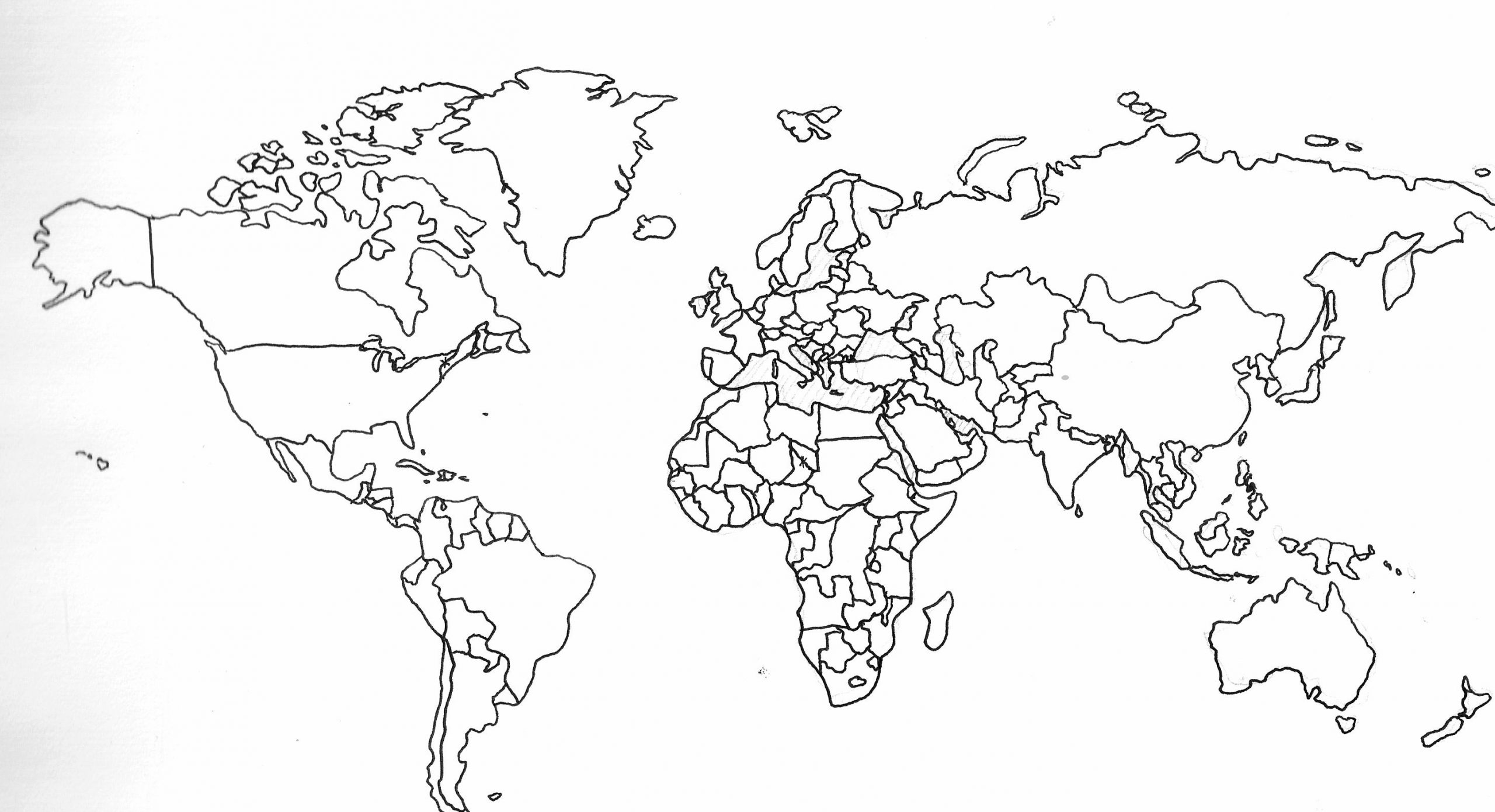 Blank Map Of The World With Countries And Capitals 