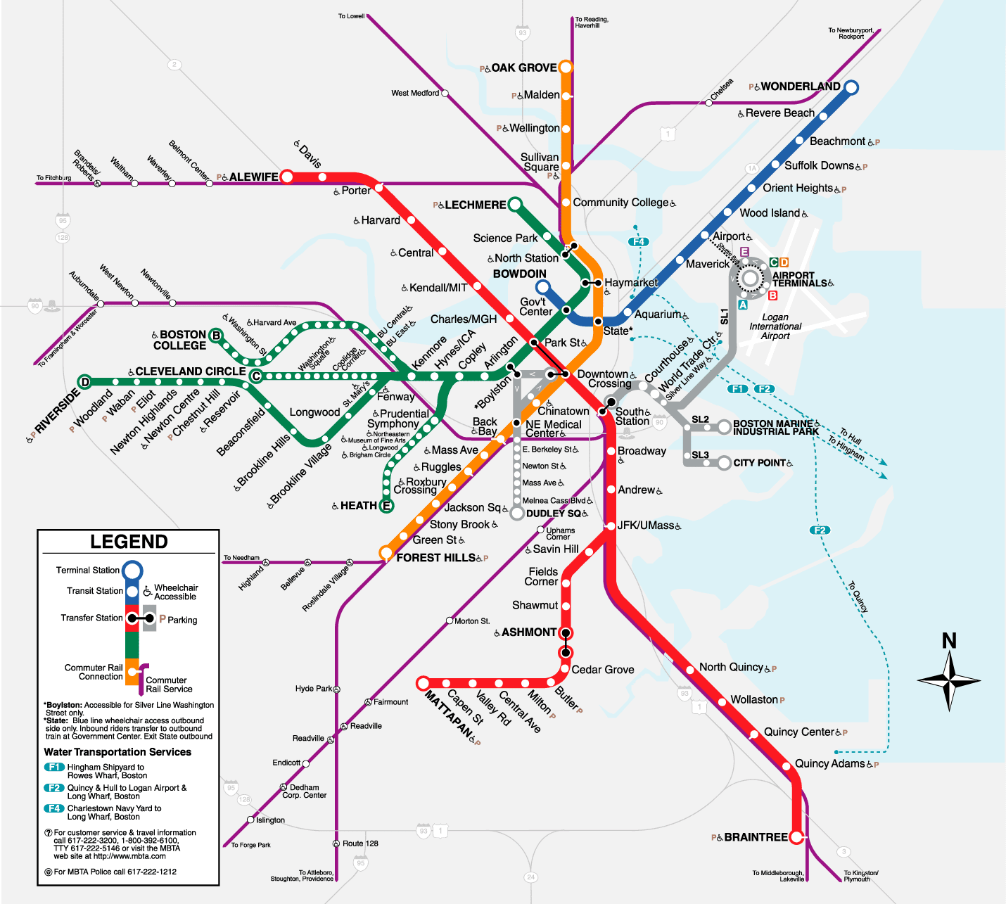 Boston T Map