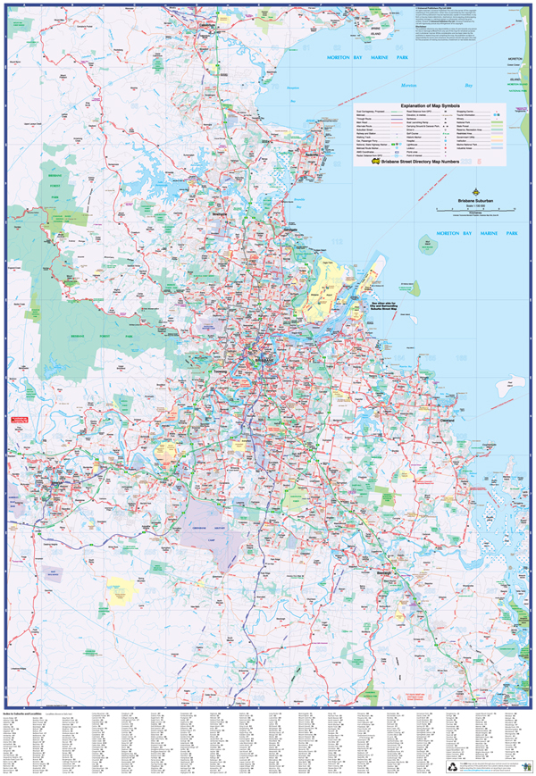 Brisbane Laminated Map By UBD 9780731930869