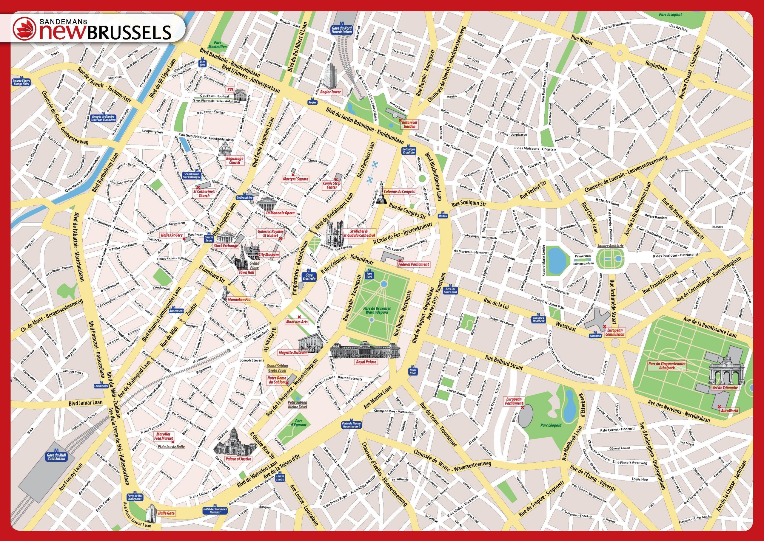 Brussels Attractions Map PDF FREE Printable Tourist Map 