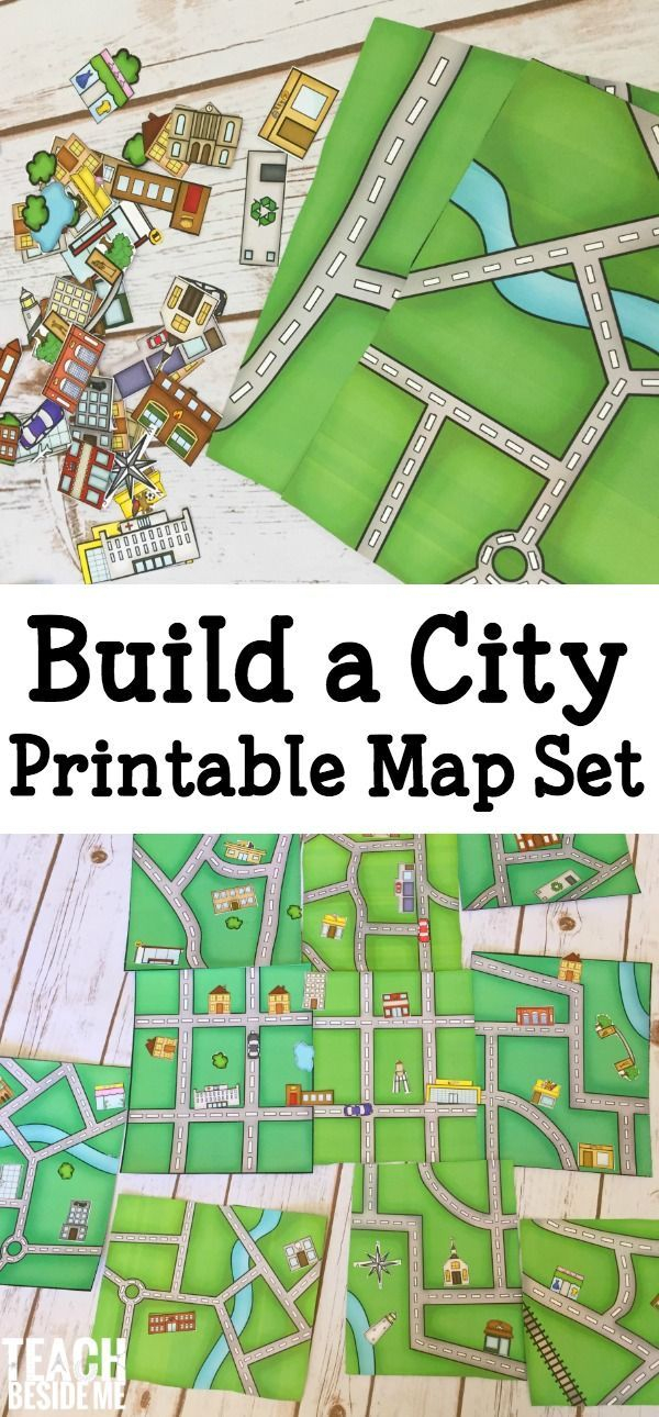 Build A City Map Printable Geography Set Geography 