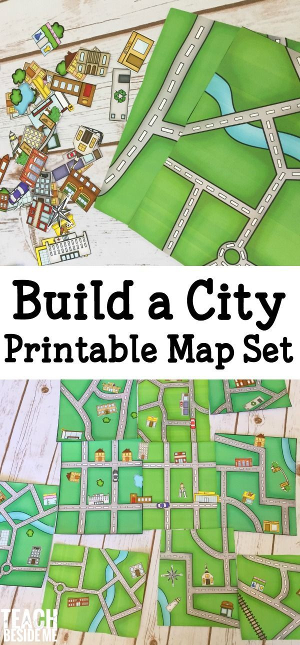 Build A City Map Printable Geography Set Geography