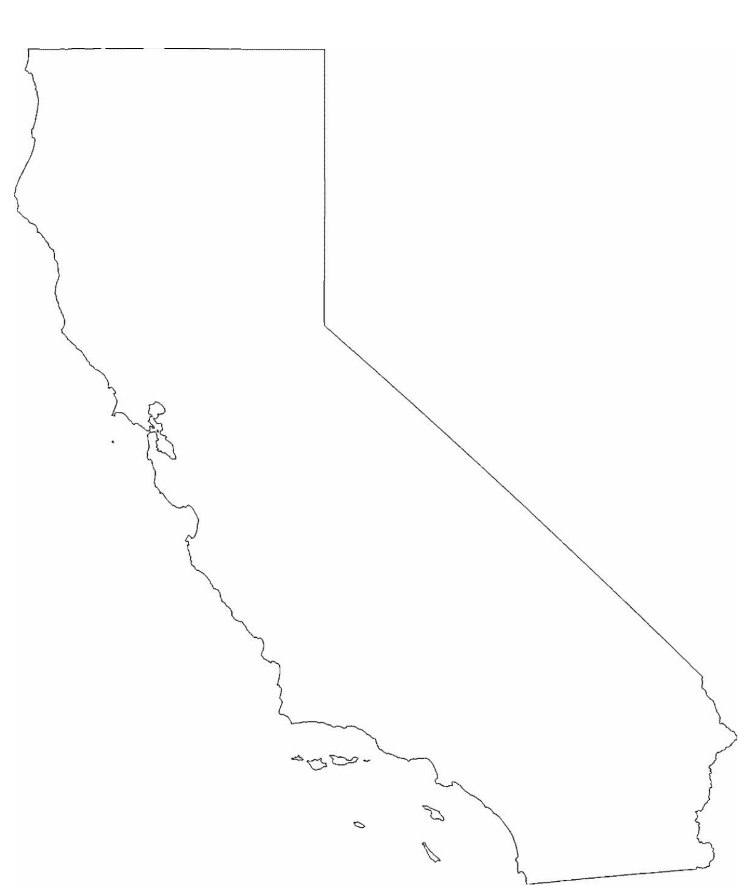 California State Outline Map Free Download