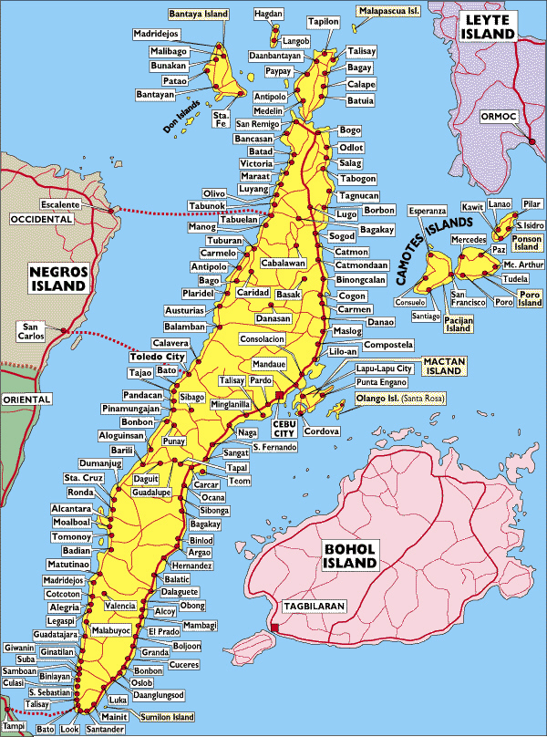 Cebu Map And Cebu Satellite Image