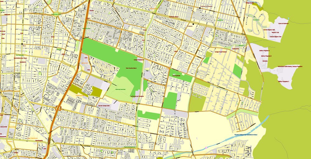 City Map Santiago Chile Vector Urban Plan Adobe City Map Santiago Chile Vector Urban Plan Adobe