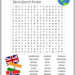 Countries Of The World Word Search Puzzle Word Puzzles
