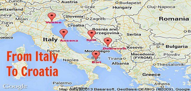 Croatia And Italy Map Metro Map