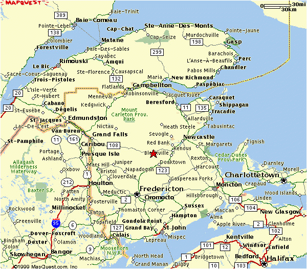 Detailed Map Of New Brunswick Canada Secretmuseum