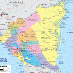 Detailed Political Map Of Nicaragua Ezilon Maps