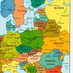 Digital Political Colorful Map Of Europe Printable