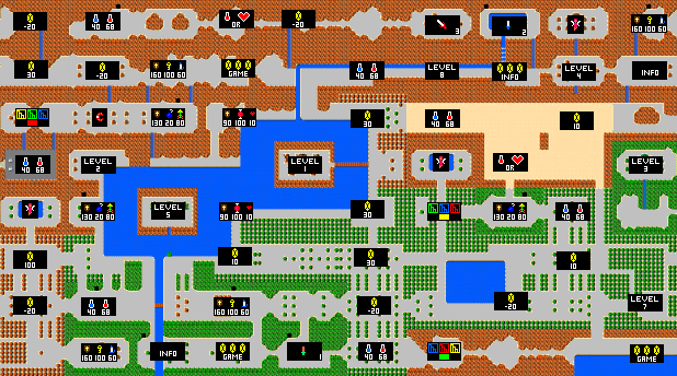 Download All Of The The Legend Of Zelda NES Game Maps 