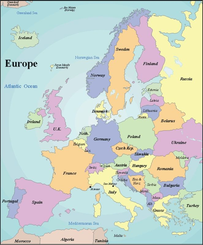 Europe Countries Map Quiz Map Of Europe Labeled Countries 