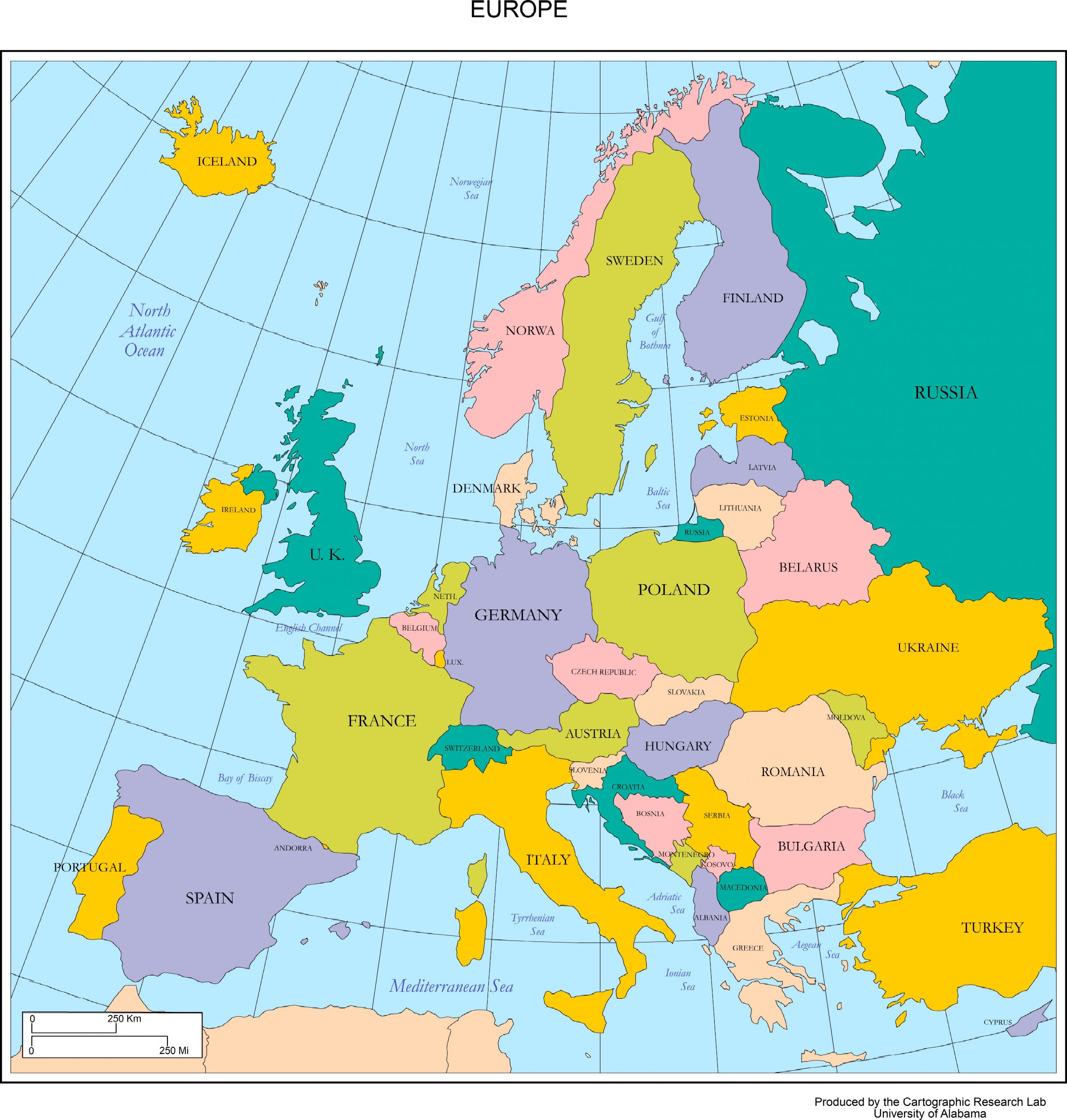 Europe Map Hd With Countries