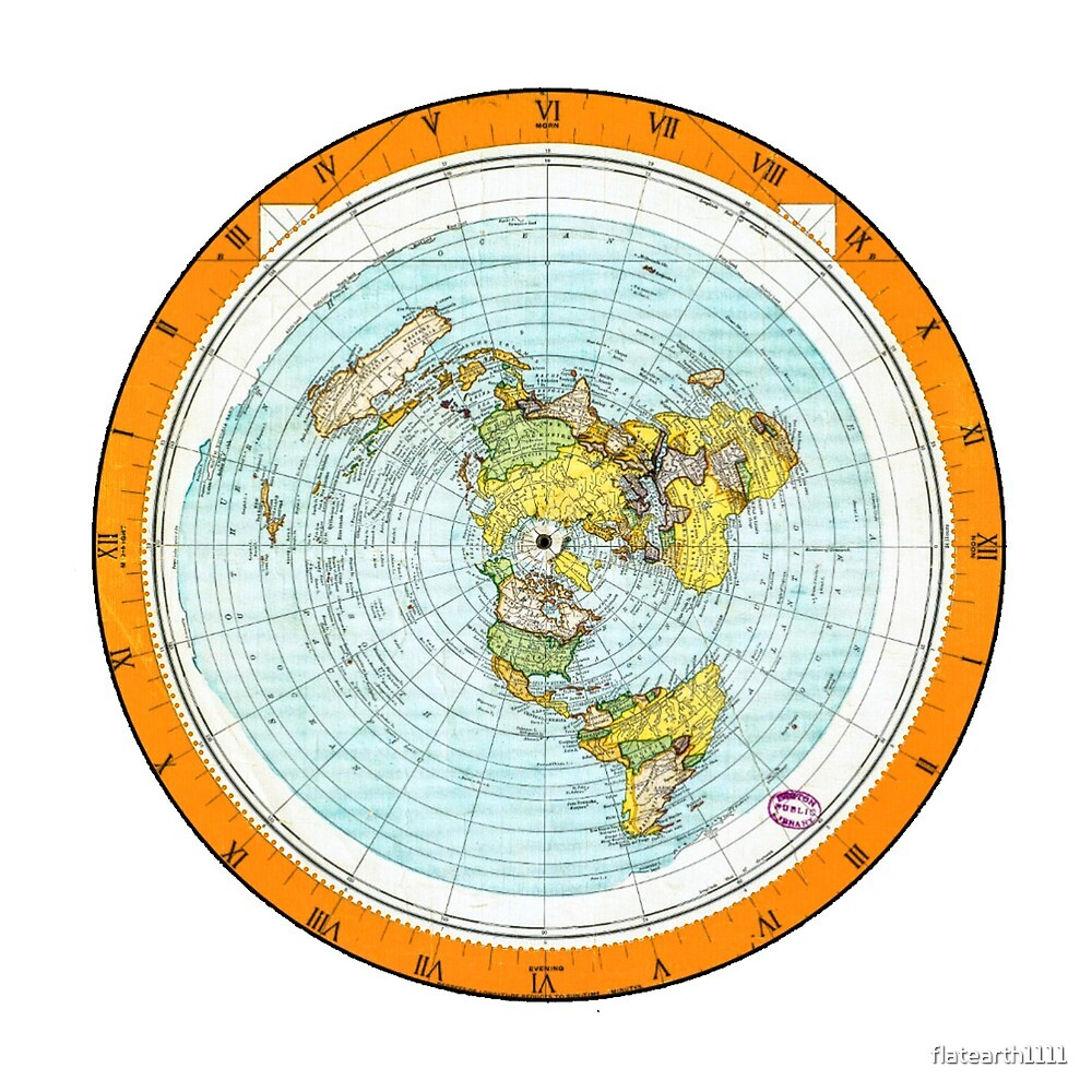  Flat Earth Map Azimuthal Equidistant Projection Map 