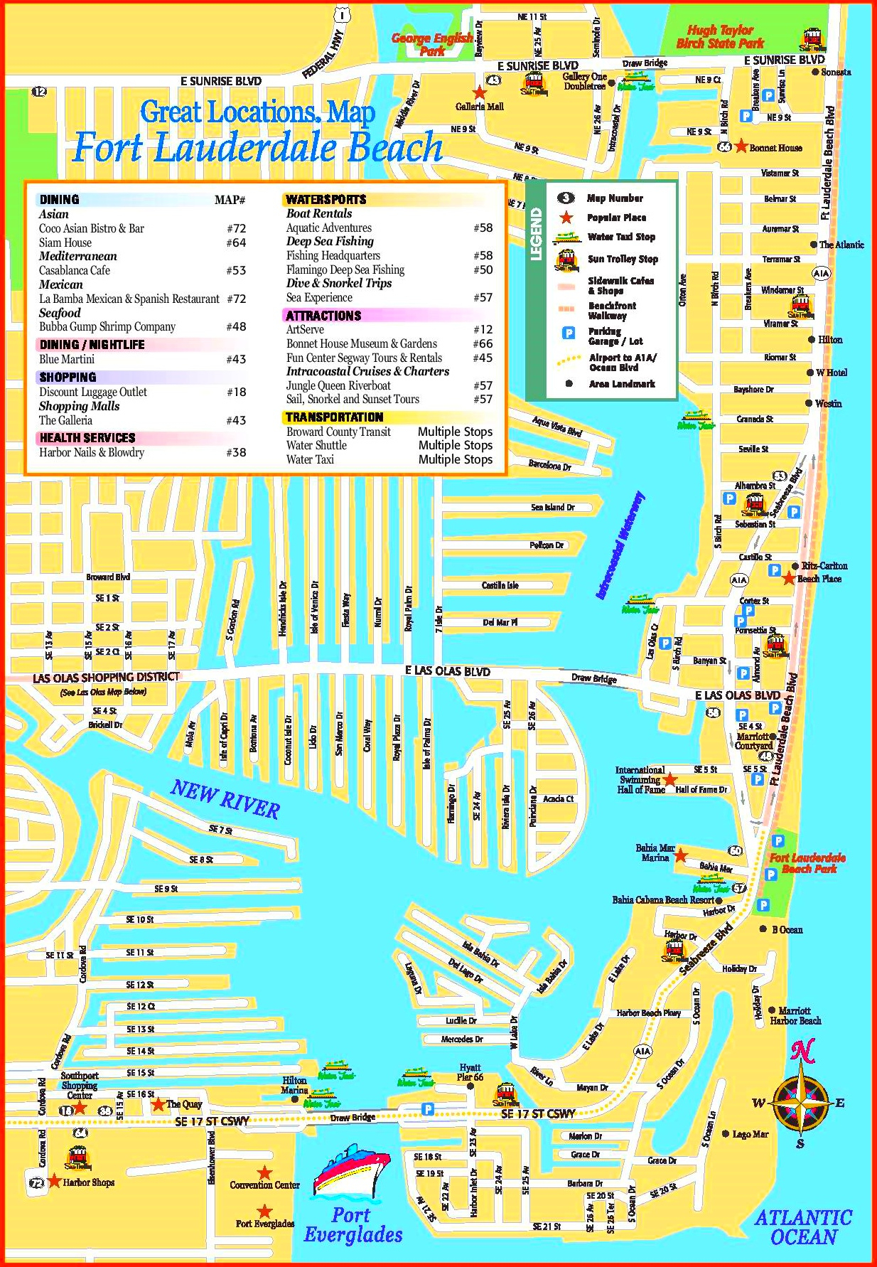 Fort Lauderdale Beach Tourist Map Fort Lauderdale Beach Tourist Map